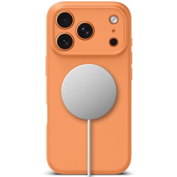 tech-protect silicone magsafe iphone 17 pro cosmic orange zdjęcie 3