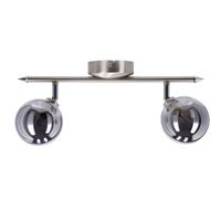 Rodia lampa sufitowa listwa satynowy 2x40W G9 klosz grafitowy