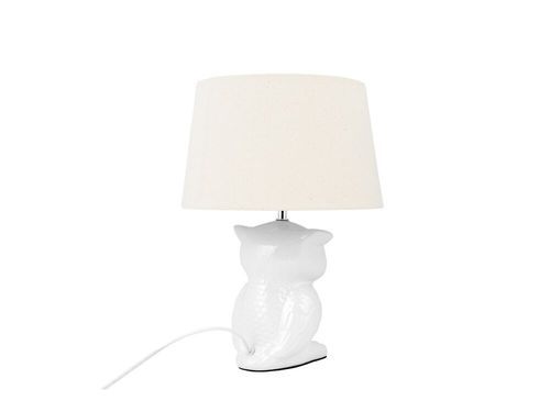 Lampka Nocna Ceramiczna Biała Owl na Arena.pl