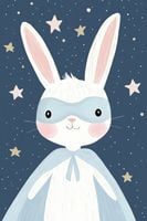 Plakat 20x30cm Wzory dla Dzieci, Chłopca Do Pokoju - Superkrólik