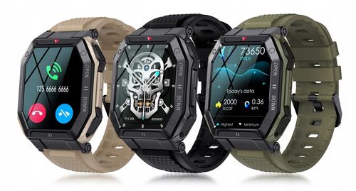 MOCNY WOJSKOWY ZEGAREK MĘSKI SMARTWATCH ROZMOWY SMS POLSKIE MENU ORYGINALNY na Arena.pl