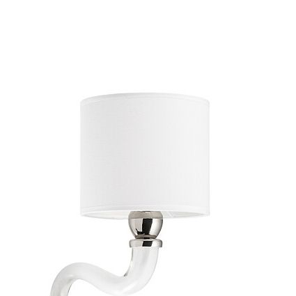 Abażurowa lampa ścienna Newport 8157 elegancki kinkiet biały zdjęcie 3