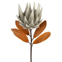 Kwiat sztuczny protea 76 cm popielaty komplet 6 szt