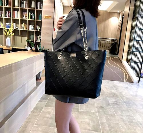 Czarna Damska Skórzana Pojemna Torba A4 Torebka na Arena.pl