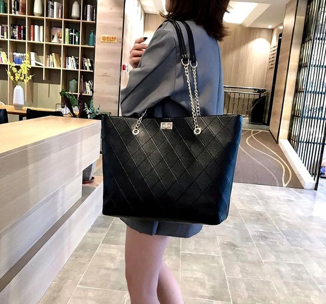 Czarna Damska Skórzana Pojemna Torba A4 Torebka zdjęcie 9