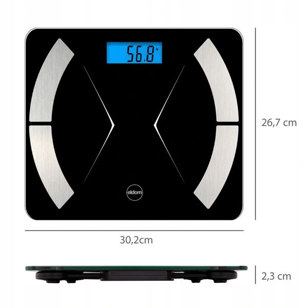 Inteligentna waga łazienkowa bluetooth Eldom TWO500 biała zdjęcie 6