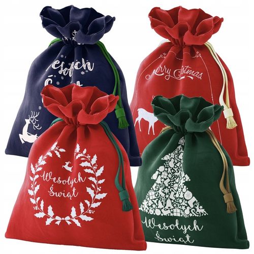 Torba worek torebka opakowanie na prezenty prezent świąteczna 30X45 Zestaw na Arena.pl