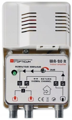 Wzmacniacz Sygnału Telewizyjnego DVB-T UHF VHF do Dekodera Anteny na Arena.pl