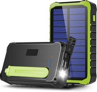 POWERBANK SOLARNY KORBKA 12000mAh 3 USB ZNACZNIK LED SOS KOMPAKTOWY
