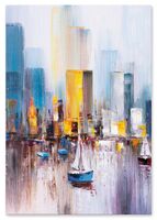 Obraz na płótnie żaglówki jacht abstrakcja 50x70 cm