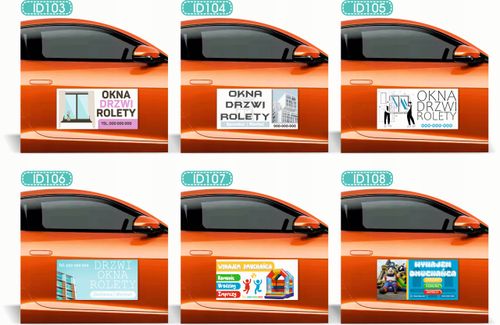 Magnes na samochód reklama magnetyczna 60x30 cm pomoc drogowa LAWETA na Arena.pl