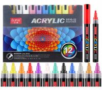 MARKERY FLAMASTRY AKRYLOWE WODOODPORNE 12 SZT/KPL