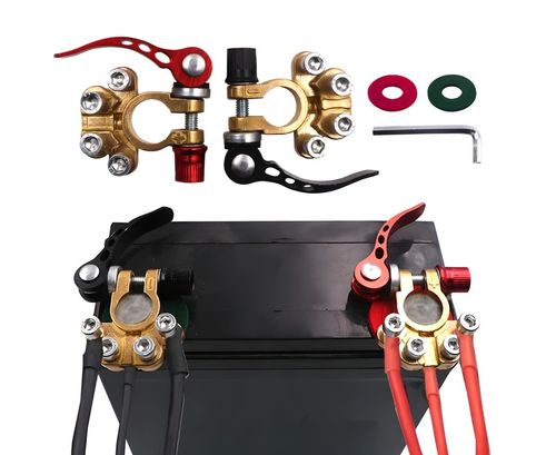 Klemy zaciskowe do akumulatora 6V, 12V, 24V - komplet na Arena.pl