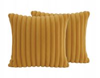 Zestaw 2x Poszewka dekoracyjna Jasiek toczona 40x40 musztardowa