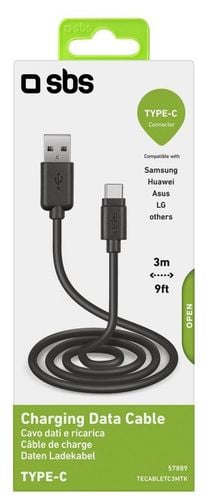 Kabel SBS USB-C 3m Czarny na Arena.pl