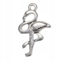 Zawieszka FLAMING ptak 16x25mm platyna 1szt