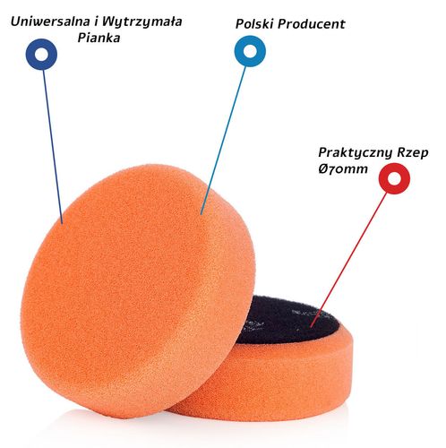 abw orange mini - otwartokomórkowy pad polerski rzep na Arena.pl