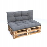 Poduszki ogrodowe pikowane 120x80 + 120x40 Szary