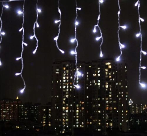 SOPLE 500 LED KURTYNA LAMPKI ZEWNĘTRZNE IP44 FLASH Białe Zimne na Arena.pl