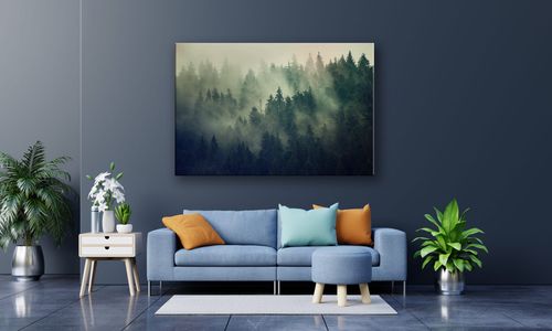 OBRAZ NA PŁÓTNIE 027 Gęsty las 100x70cm na Arena.pl