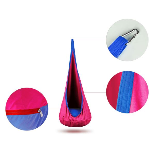 Kokon fotel wiszący Neo-Sport różowy zdjęcie 5