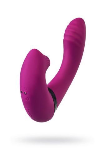 Jos Vibrator With Clitoral Stimulator Jos Spin, Silicone, Purple, 23 Cm na Arena.pl