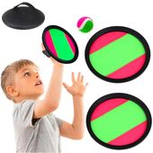 Duży Zestaw Catch Ball Paletki na Rzep + Piłka Gra Zręcznościowa dla Dzieci