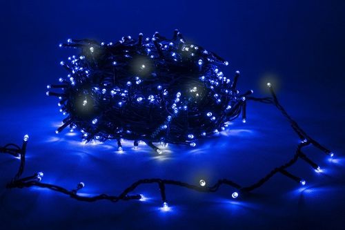 LAMPKI CHOINKOWE 1000 LED NIEBIESKI STAŁE + FLASH ZEWNĘTRZNE na Arena.pl