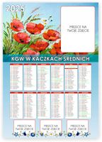 KALENDARZ KGW KOŁO GOSPODYŃ WIEJSKICH 2025 -300szt DUŻO WZORÓW