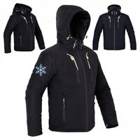 Kurtka Zimowa męska Kurtka robocza Ocieplana czarna z Kapturem Ciepła r. L