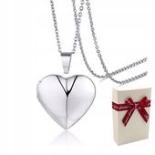 ŚLICZNY OTWIERANY WISIOREK GRAWER SERCE ZDJĘCIE