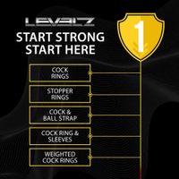 pierścień erekcyjny silikonowy levelz xs czarny