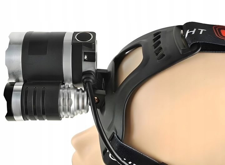 MOCNA LATARKA CZOŁOWA 3x LED CREE XM-L T6 CZOŁÓWKA zdjęcie 3