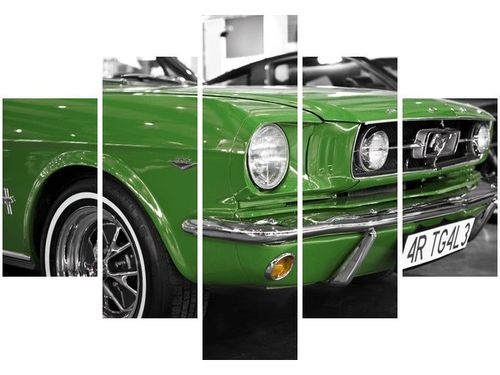105CM 150CM OBRAZ 5 ELEM ZIELONY MUSTANG DRUK na Arena.pl