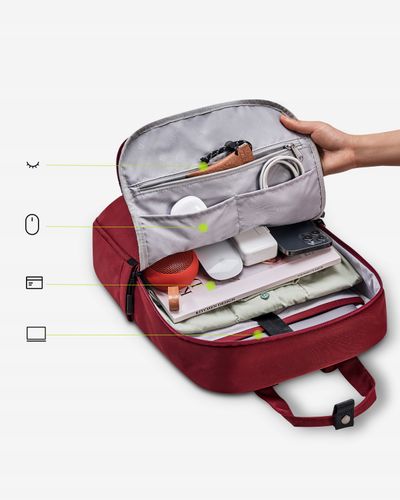 Plecak na laptopa 15,6" wodoodporny Colorlite 14L czerwony, nowy na Arena.pl