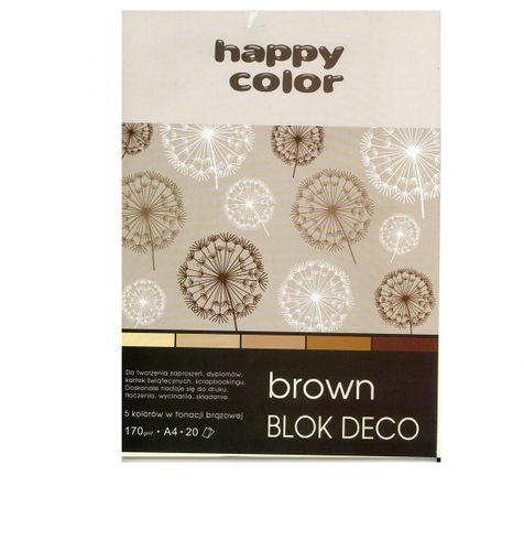 BLOK A4 170G DECO BROWN HAPPY COLOR 5905130004940 na Arena.pl