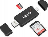 CZYTNIK KART PAMIĘCI SD/ MICRO SD VANJA USB, USB-C