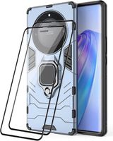 Etui do Honor Magic6 Lite + szkło 2x, uchwyt, niebieskie