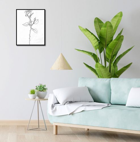 Plakat 40x50cm Kontur Róży na Arena.pl