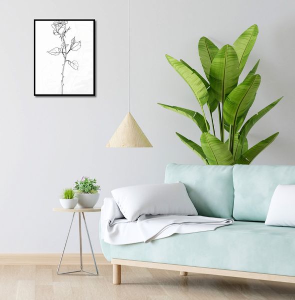 Plakat 40x50cm Kontur Róży zdjęcie 4