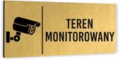 Tabliczka informacyjna TEREN MONITOROWANY TEKST wzory Piktogram Aluminium