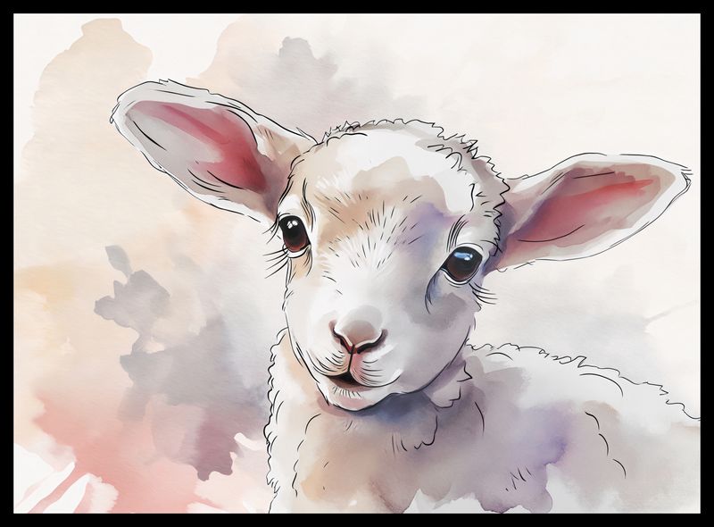 Plakat 55x40cm Mała Owieczka zdjęcie 2