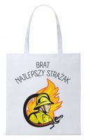Dla Brata Na Prezent Torba Eco Biała Shopper Z Nadrukiem Ze Zdjęciem