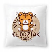 Poduszka Dla Tadka Na Urodziny Ze Zdjęciem Na Prezent Biała 40X40 Cm