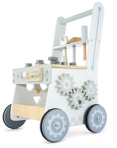 Drewniany Warsztat Dla Dzieci 3w1 Chodzik Pchacz Wózek 47 elementów Solidny na Arena.pl