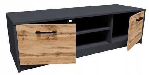 Szafka RTV 2DC 120cm GRAFIT-WOTAN duży stolik pod telewizor komoda na Arena.pl