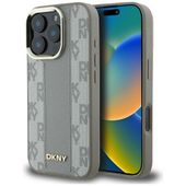 Etui DKNY Checkered Pattern Magsafe do   iPhone 16 Pro Max beżowy