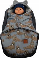 ŚPIWOREK OTULACZ FOTELIK WÓZEK MYSZKA ORTALION SZARY FOKI MINKY SZARY