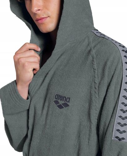 Szlafrok kąpielowy unisex na basen bawełniany kaptur Arena Team Stripe R XL na Arena.pl