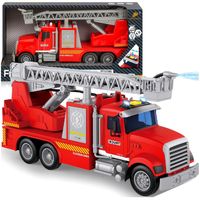 Straż pożarna z drabiną samochód Z NAPĘDEM Dźwięki Światła Syrena